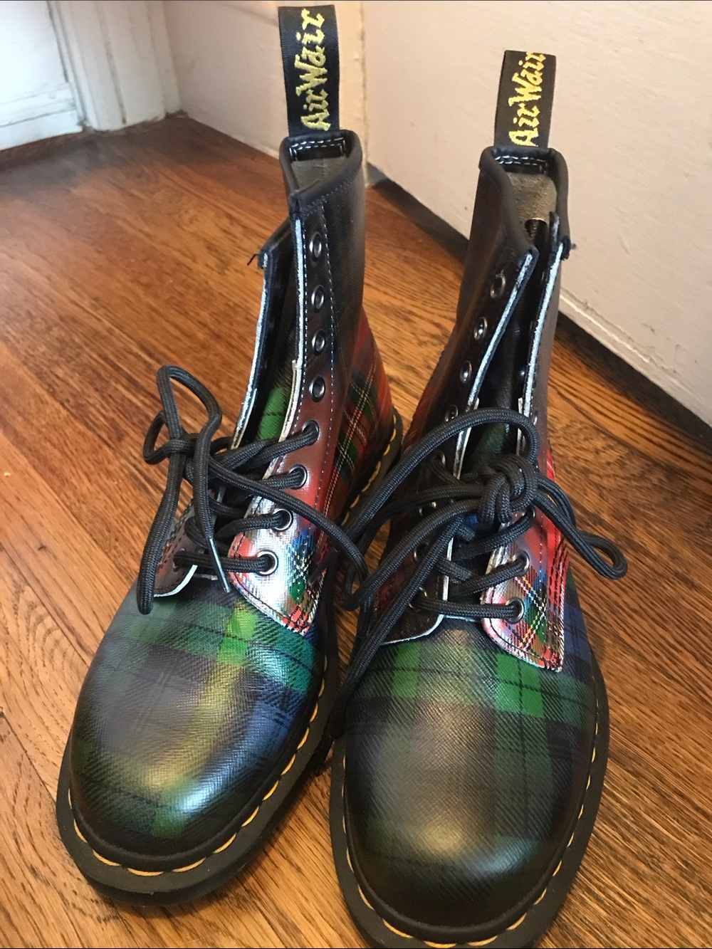 Doc Martens Tartan 1460 Boots / 8 US Ladies, 39 EU - Picture 3 of 11